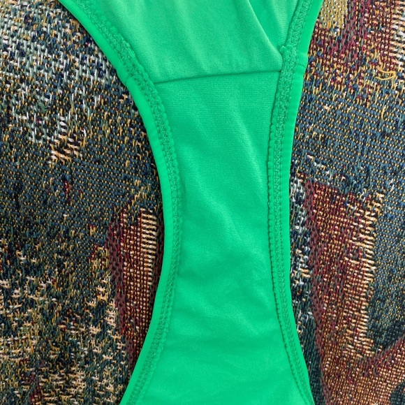 OP Ocean Pacific Bathing Suit Women Size Small Green White Polka Dot Two Piece - Picture 8 of 12